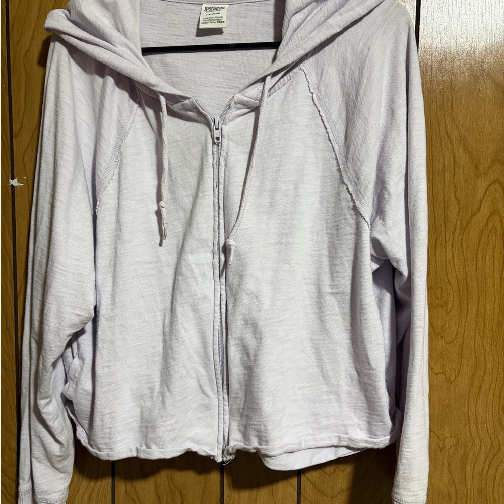 PINK Victoria's Secret Light Gray Hooded Sweatshirt